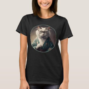 Cat in Kimono Karate Japanese T-Shirt
