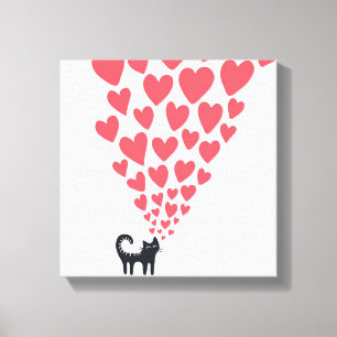 Cat in Love Canvas Print