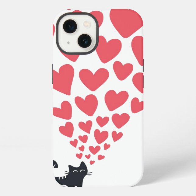 Cat in Love iPhone Case (Back)