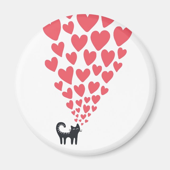 Cat in Love Magnet (Front)