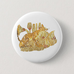 cat in marsh 2 inch round button