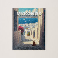 Cat in Mykonos Greece Cyclades Travel