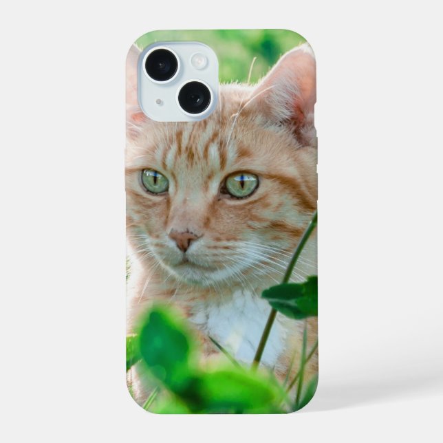Cat in Nature iPhone 15 Case (Back)