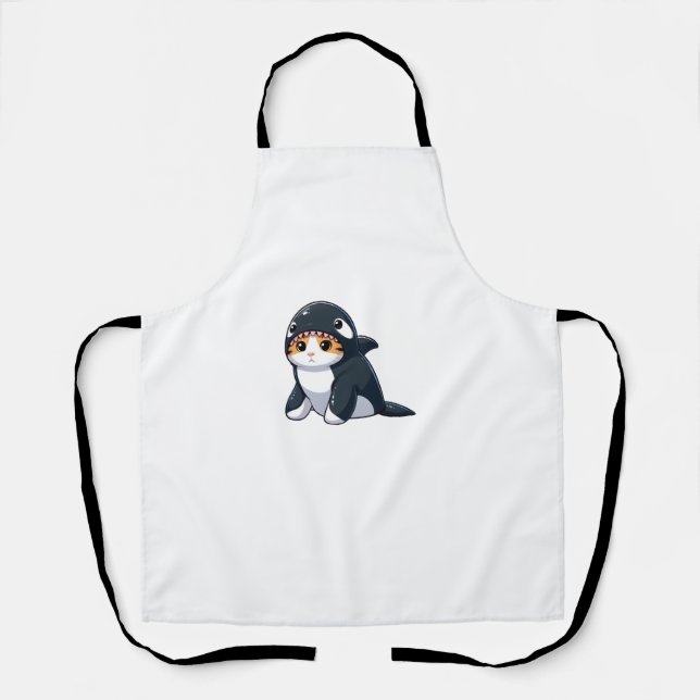 Cat in Orca Costume   Apron (Front)