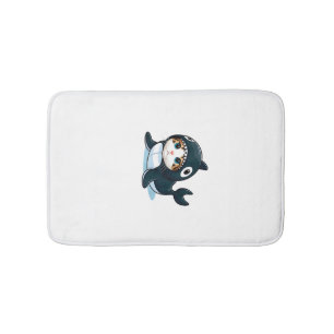 Cat in Orca Costume Tank Top Bath Mat