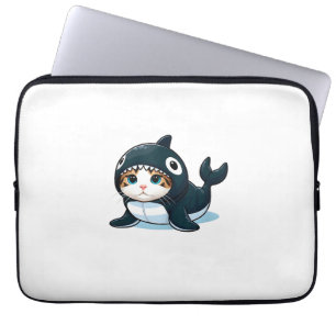 Cat in Orca Costume Tank Top Laptop Sleeve