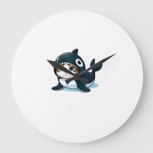Cat in Orca Costume Tank Top Large Clock