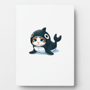 Cat in Orca Costume Tank Top Plaque