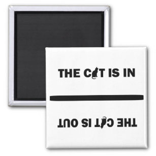 Cat In/Out Magnet