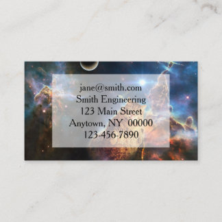 Cat in outer space business card
