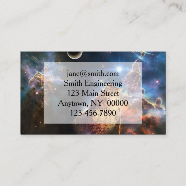 Cat in outer space business card (Front)