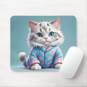 Cat In Pajamas Mouse Pad
