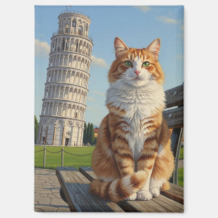 Cat in Pisa Italy Magnet