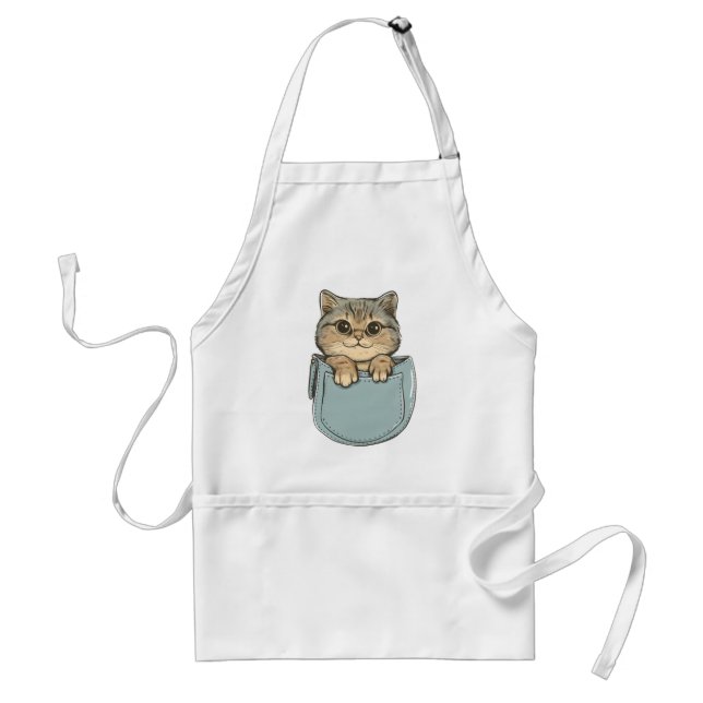 Cat in Pocket Standard Apron (Front)