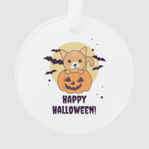 Cat In Pumpkin Sweet Cats Happy Halloween Ornament