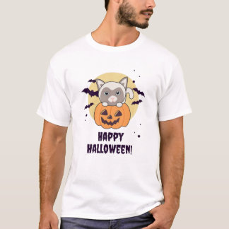 Cat In Pumpkin Sweet Cats Happy Halloween T-Shirt