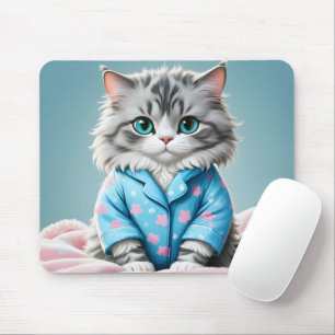 Cat In Pyjamas Mouse Pad