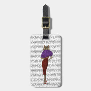 Cat In Red Dress Luggage Tag