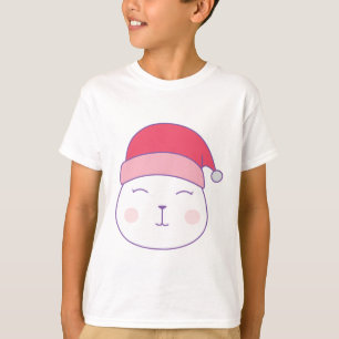 cat in santa claus christmas  hat T-Shirt