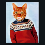 Cat in Ski Sweater Poster<br><div class="desc">Entertainment & Leisure</div>