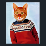 Cat in Ski Sweater Poster<br><div class="desc">Entertainment & Leisure</div>