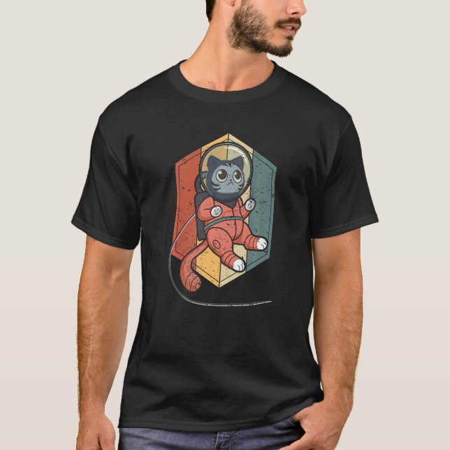 Cat in Space Space Cat Nerdy  1 T-Shirt (Front)