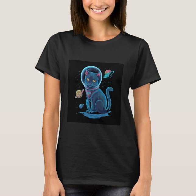 Cat in space T-Shirt (Front)