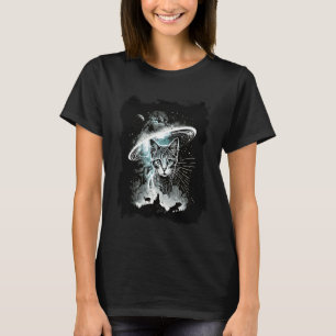 Cat In Space UFO Alien Science Fiction Fan T-Shirt