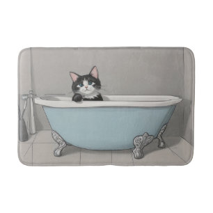 Cat in the Bathtub Bath Mat