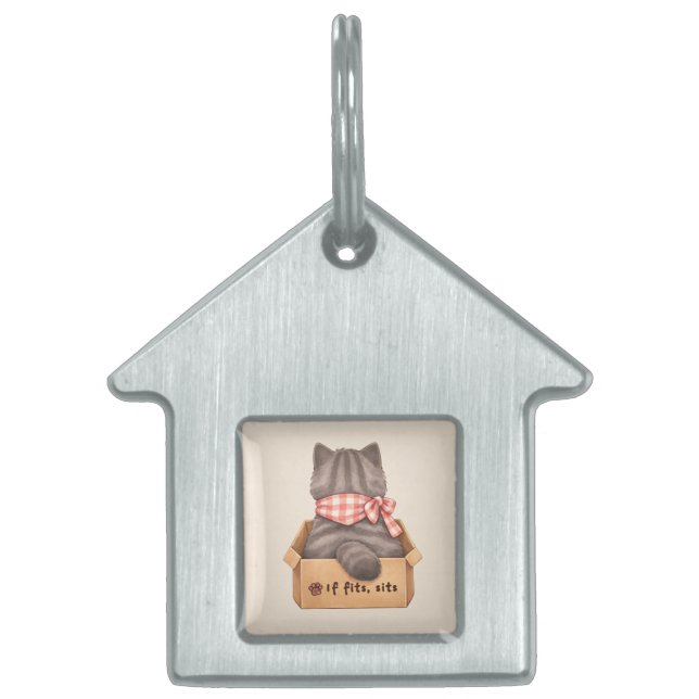 Cat in The Box Pet ID Tag (Front)