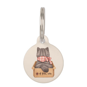 Cat in The Box Pet Tag