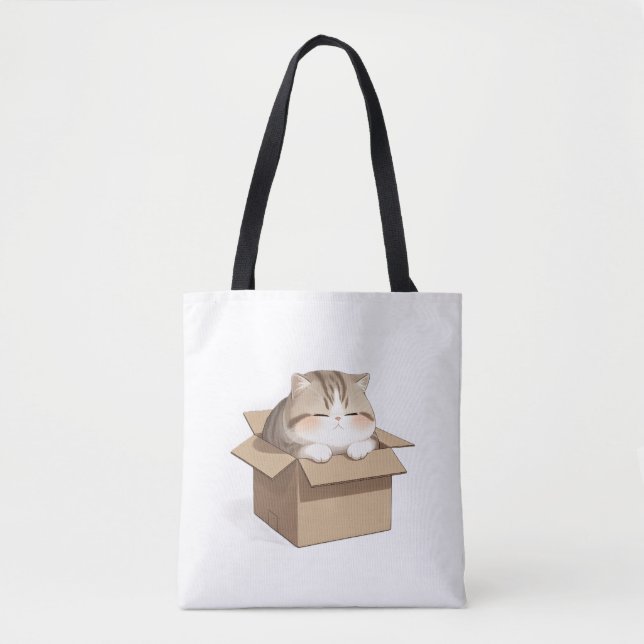 Cat In the box Tote Bag (Front)