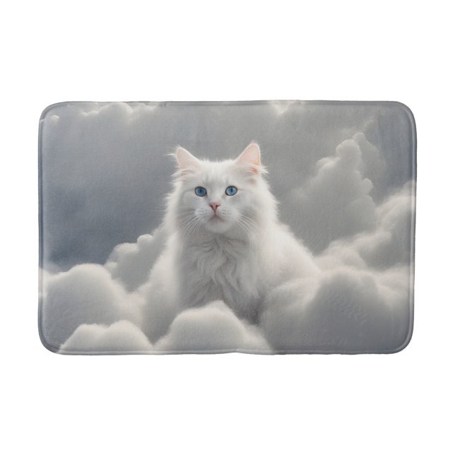 Cat in the clouds bath mat (Front)