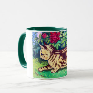 Cat in The Flower Garden, Louis Wain Mug