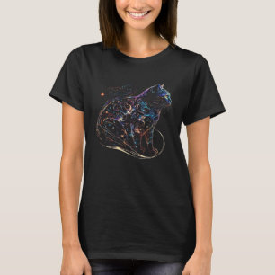 Cat In The Galaxy And Space Kitten Cat Head  3 T-Shirt