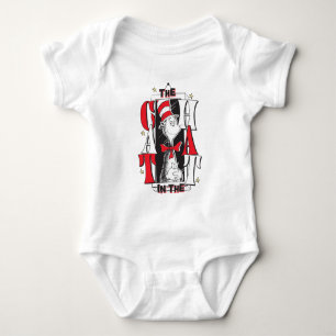 Cat In the Hat   B&W Text Baby Bodysuit