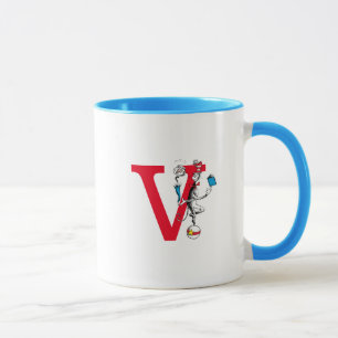 Cat in the Hat Balancing Act Monogram V Mug
