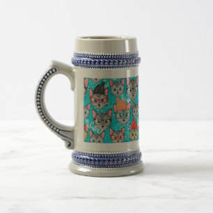 Cat in the hat beer stein