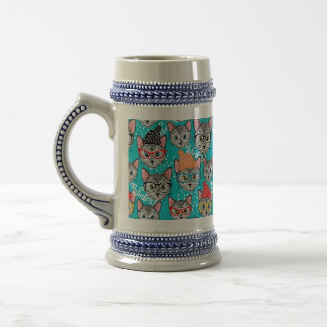 Cat in the hat beer stein (Left)