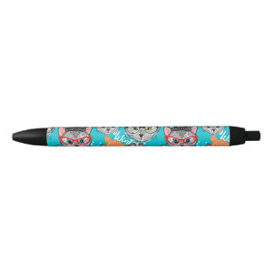 Cat in the hat black ink pen