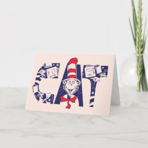 Cat In the Hat   Cat Face Text Card
