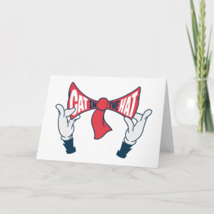 Cat In the Hat   Cat Text Bow Tie Card
