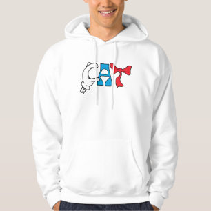 Cat In the Hat Cat Text Hoodie