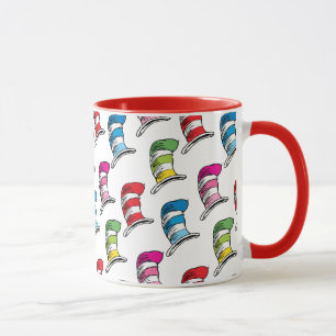 Cat In The Hat Colourful Hat Pattern Mug