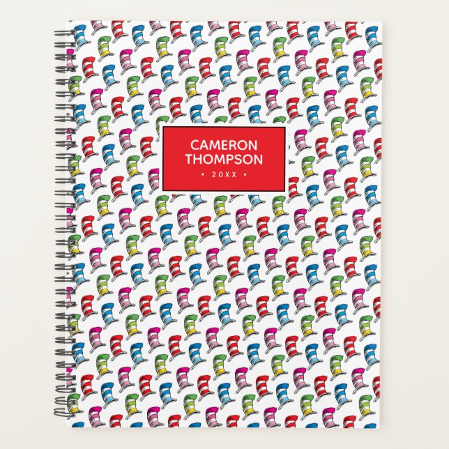 Cat In The Hat Colourful Hat Pattern Planner (Front)