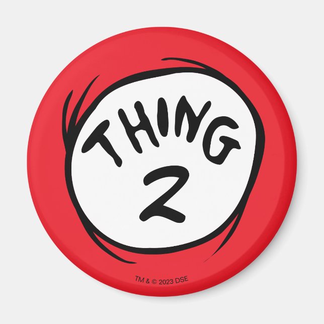 Cat in the Hat |Custom Thing Two Magnet (Front)