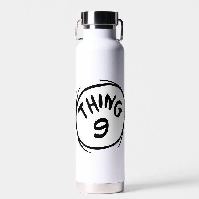 Cat in the Hat |Custom Thing Two Water Bottle (Front)