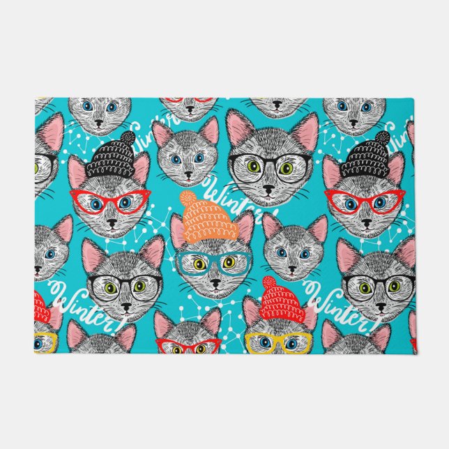Cat in the hat doormat (Front)