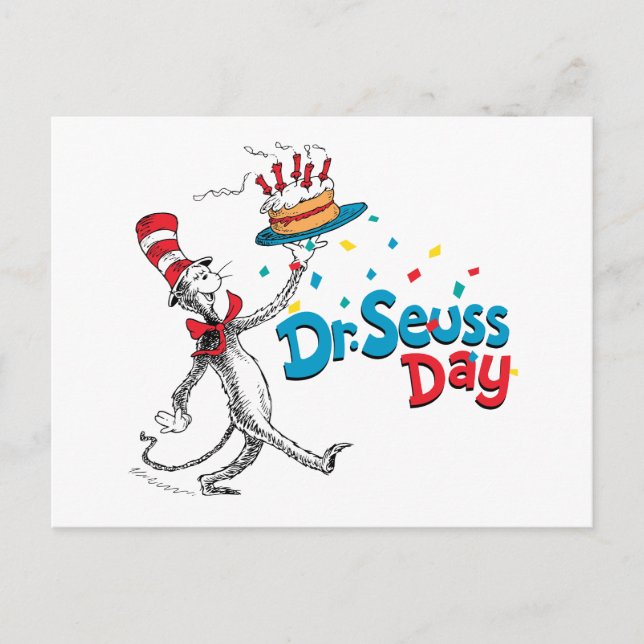 Cat in the Hat | Dr. Seuss Day Postcard (Front)