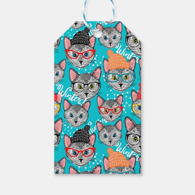 Cat in the hat gift tags (Front)